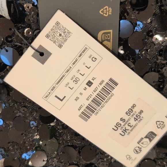 Zara Lace Sequin Mini Dress - Picture 8 of 10